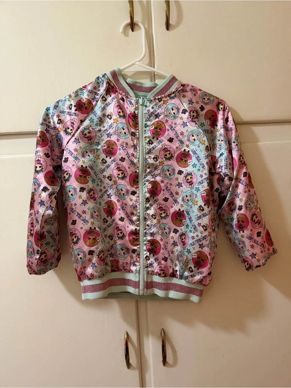 L.O.L. Surprise! Pink and Mint Reversible Jean-Style Jacket